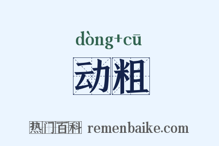 动粗是什么意思的图片